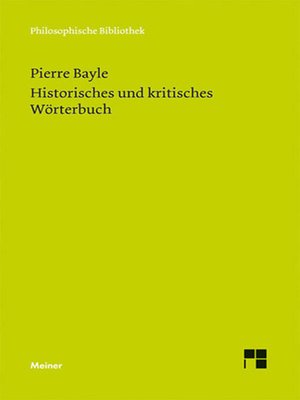cover image of Historisches und kritisches Wörterbuch